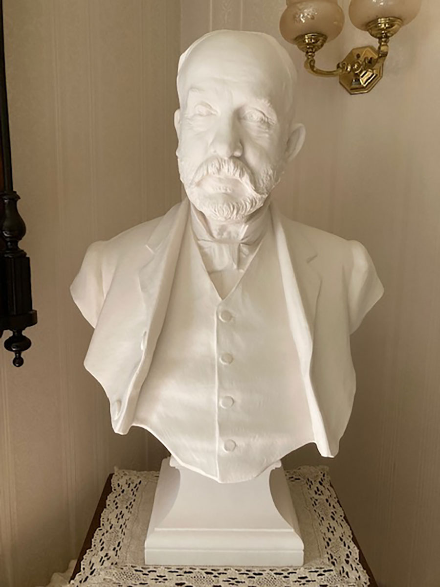 Male Marble Jesmonite bust white marble cast uk