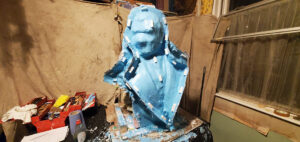 finished silicone bust mould on site west midlands