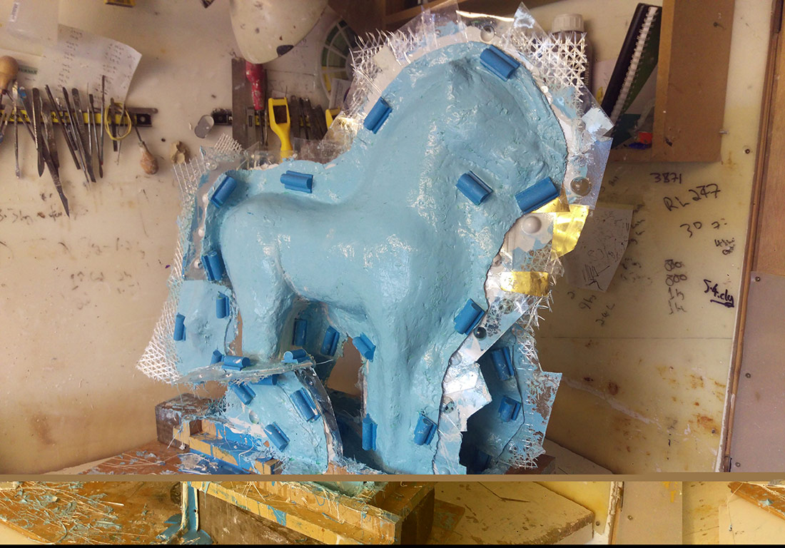 horse figure flange keys silicone resin mould maker