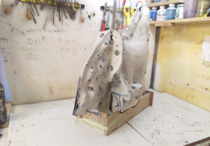 resin casting horse sculpture jesmonite mould casing assembled