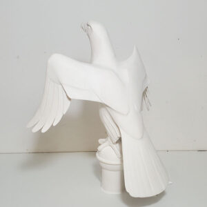 king charles coronation white jesmonite cast eagles back