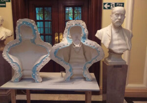 male marble bust sculpture with silicone mould wales