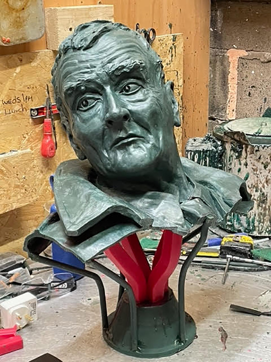 adrian shooter wax head for bronze casting