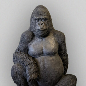 Jesmonite AC100 life size sliver back gorilla shropshire